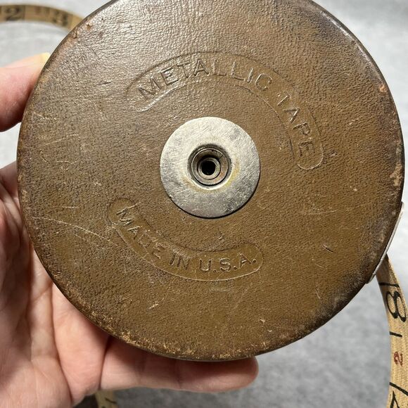 Vintage 50’ Metallic Tape Measure The Lufkin Rule Co 503 Made In USA Decor Craft - Picture 4 of 12